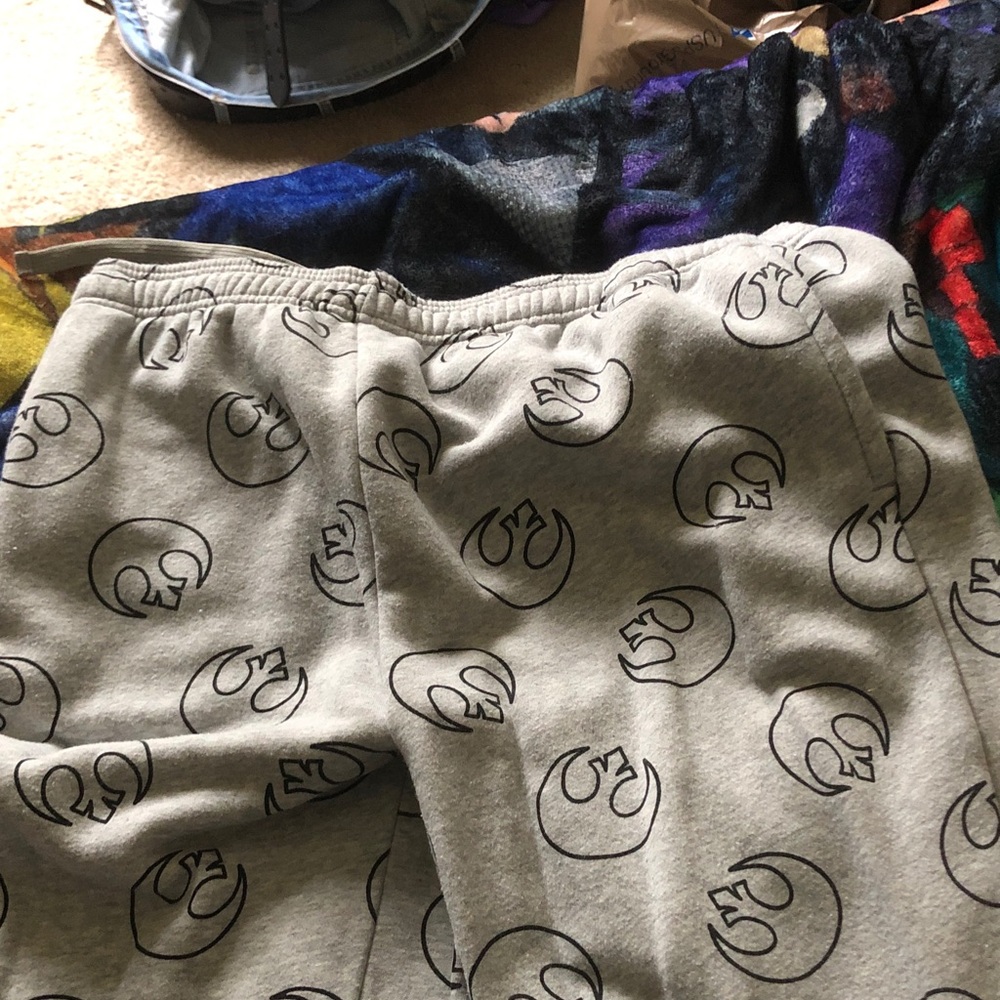 Mens Gray Star Wars Rebel Logo Sweatpants